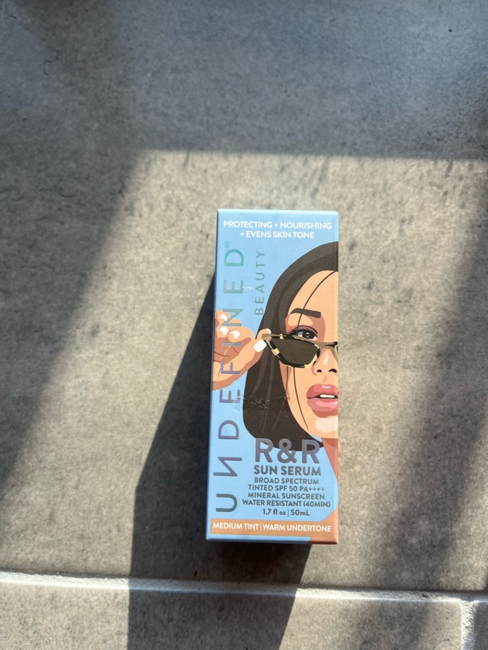 Brand New Undefined Beauty R&R Sun Serum SPF 50+ Medium Tinted Quantity of One